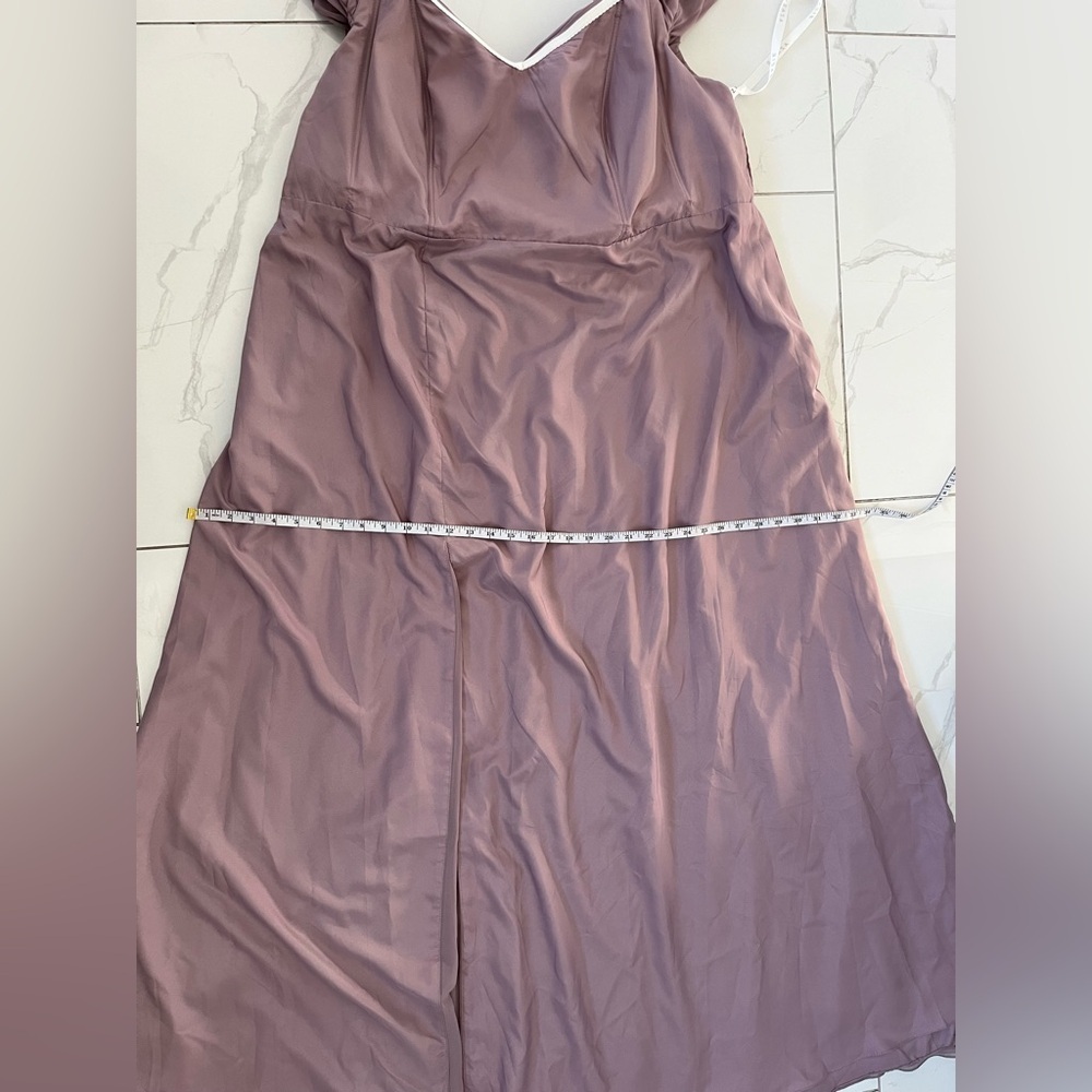 NWT Azazie Audrianna Maxi dress/ Gown/ Dusk/ Double lined/ Approx. size US 14/16 - Picture 16 of 17